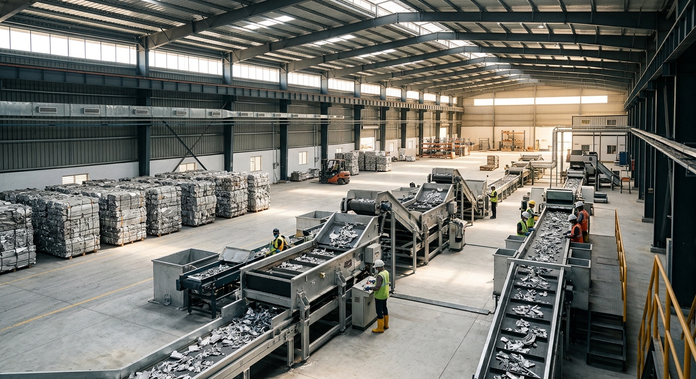 Inside the SHALCO recycling facility